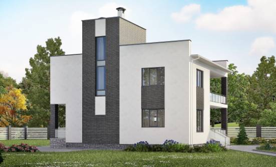 225-001-П Проект двухэтажного дома, просторный домик из теплоблока Калининград | Проекты домов от House Expert