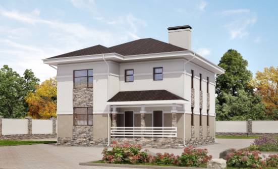 150-014-П Проект двухэтажного дома, уютный коттедж из газосиликатных блоков Гусев | Проекты домов от House Expert