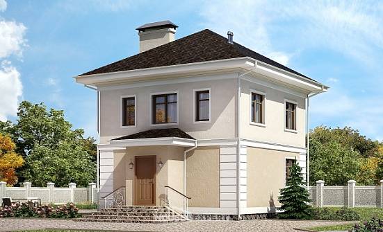 090-003-Л Проект двухэтажного дома, классический коттедж из теплоблока Гусев | Проекты домов от House Expert