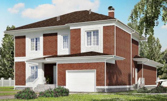 315-001-П Проект двухэтажного дома, гараж, красивый дом из кирпича Калининград | Проекты домов от House Expert