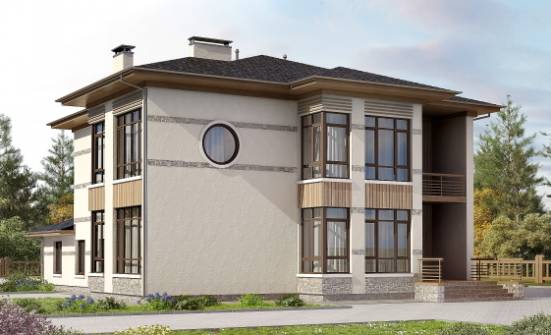 345-001-П Проект двухэтажного дома, красивый домик из пеноблока Советск | Проекты домов от House Expert