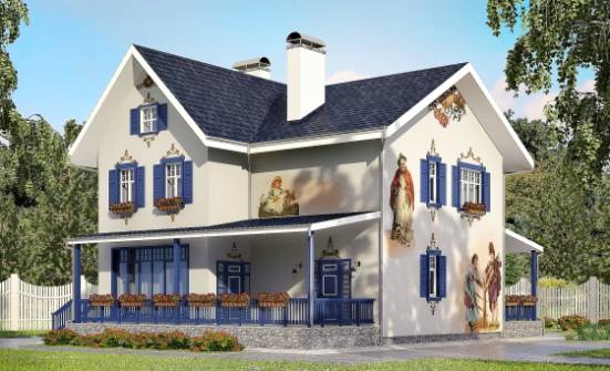 180-003-П Проект двухэтажного дома, красивый загородный дом из кирпича Советск | Проекты домов от House Expert