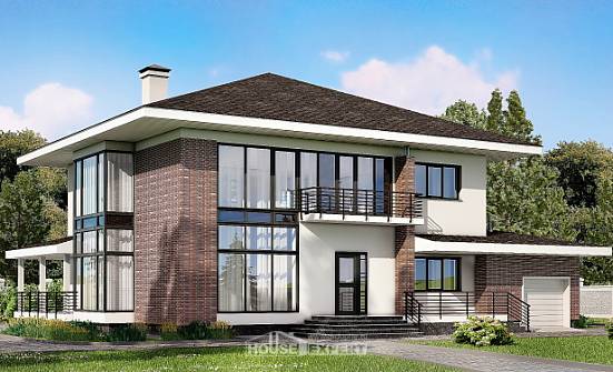 275-002-П Проект двухэтажного дома, гараж, современный дом из кирпича Советск | Проекты домов от House Expert