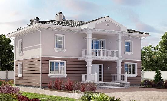 210-005-П Проект двухэтажного дома, простой коттедж из арболита Калининград | Проекты домов от House Expert