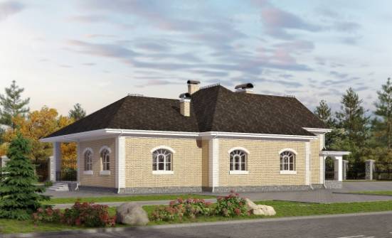 290-001-П Проект двухэтажного дома с мансардой и гаражом, просторный коттедж из кирпича Советск | Проекты домов от House Expert