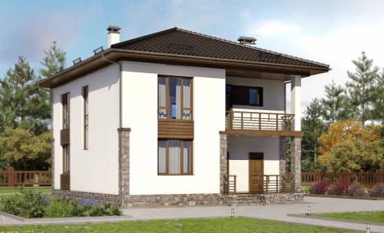 170-005-П Проект двухэтажного дома, скромный коттедж из пеноблока Калининград | Проекты домов от House Expert
