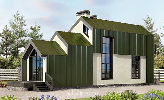 060-006-Л Проект двухэтажного дома мансардой, миниатюрный коттедж из бризолита Калининград | Проекты домов от House Expert