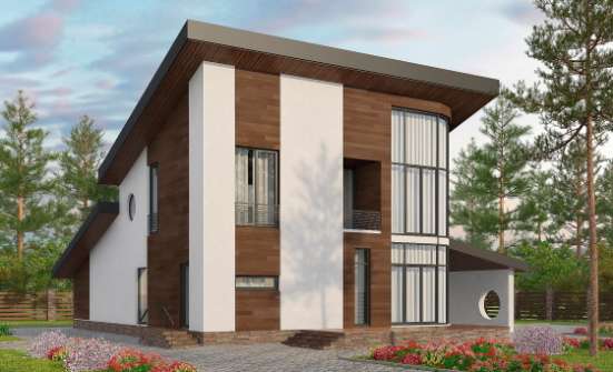 230-001-П Проект двухэтажного дома мансардой, просторный дом из кирпича Гусев | Проекты домов от House Expert