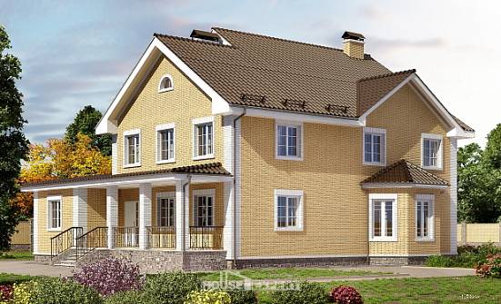 320-003-Л Проект двухэтажного дома, классический загородный дом из бризолита Советск | Проекты домов от House Expert