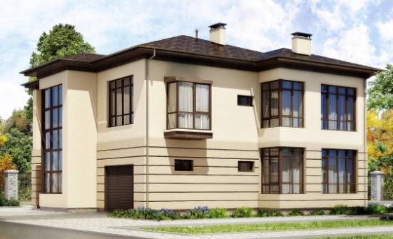 300-006-П Проект двухэтажного дома и гаражом, классический дом из кирпича Калининград | Проекты домов от House Expert