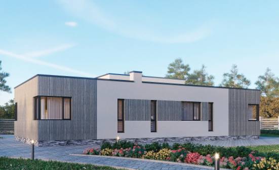 175-001-Л Проект одноэтажного дома, скромный домик из поризованных блоков Гусев | Проекты одноэтажных домов от House Expert