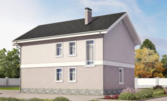 170-008-П Проект двухэтажного дома, уютный коттедж из поризованных блоков Калининград | Проекты домов от House Expert
