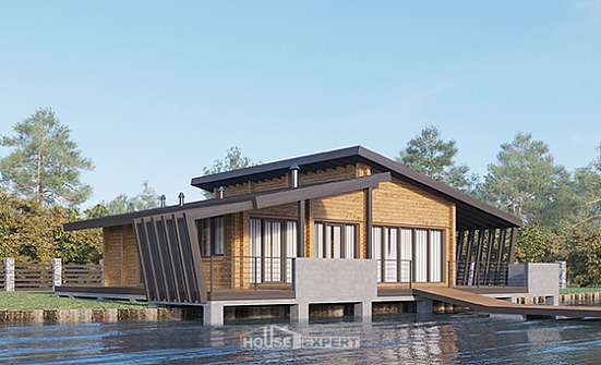 100-007-П Проект бани из бревен Советск | Проекты одноэтажных домов от House Expert