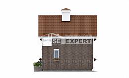 045-001-Л Проект двухэтажного дома с мансардным этажом, доступный загородный дом из арболита Советск, House Expert