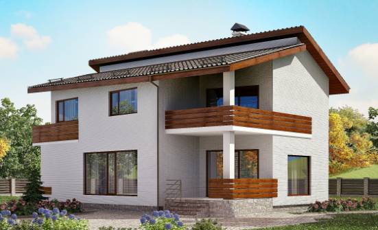 180-009-П Проект двухэтажного дома с мансардой, классический загородный дом из кирпича, Гусев