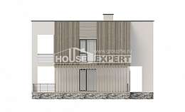 150-017-П Проект двухэтажного дома, недорогой коттедж из бризолита, Гусев