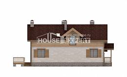 165-002-П Проект двухэтажного дома мансардой и гаражом, компактный коттедж из керамзитобетонных блоков Гусев, House Expert