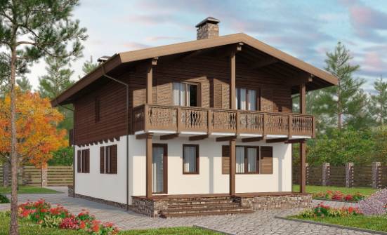 150-016-Л Проект двухэтажного дома мансардой, бюджетный загородный дом из арболита Калининград | Проекты домов от House Expert