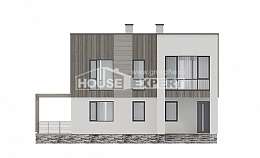 150-017-П Проект двухэтажного дома, небольшой коттедж из арболита Гусев, House Expert
