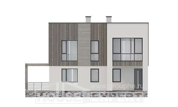 150-017-П Проект двухэтажного дома, классический дом из теплоблока, Калининград