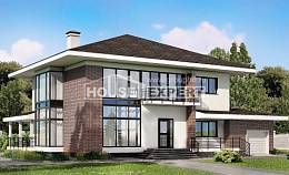 275-002-П Проект двухэтажного дома, гараж, огромный дом из кирпича, Калининград