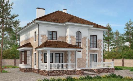 220-008-П Проект двухэтажного дома, просторный дом из кирпича Советск | Проекты домов от House Expert