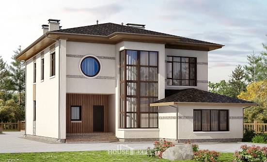 345-001-П Проект двухэтажного дома, классический домик из теплоблока Калининград | Проекты домов от House Expert