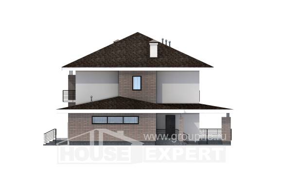 275-002-П Проект двухэтажного дома и гаражом, уютный загородный дом из кирпича Калининград, House Expert