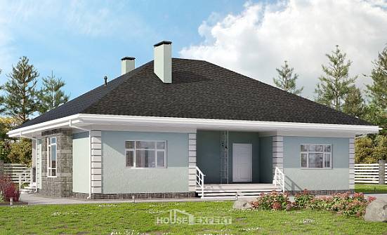 135-003-Л Проект одноэтажного дома, экономичный домик из поризованных блоков, Калининград