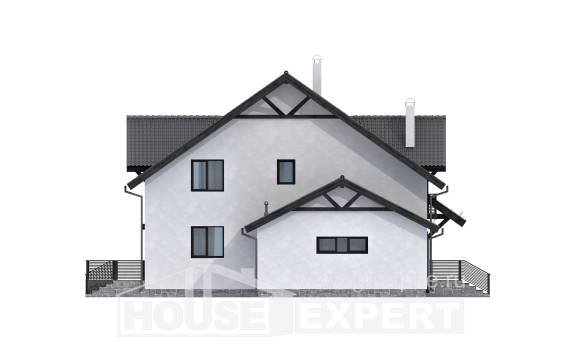 290-003-П Проект двухэтажного дома мансардой, современный загородный дом из блока Советск, House Expert