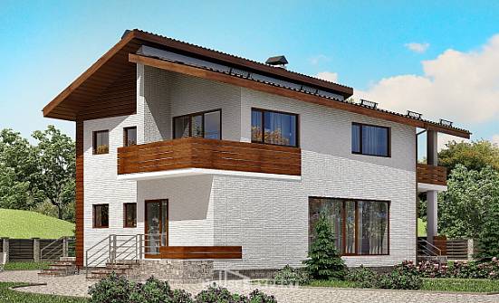 180-009-П Проект двухэтажного дома с мансардой, классический загородный дом из кирпича, Гусев