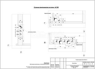 Сечения вентканалов на отм. +6,795