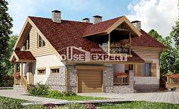 165-002-П Проект двухэтажного дома с мансардным этажом, гараж, красивый дом из твинблока Советск, House Expert