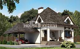 110-002-Л Проект двухэтажного дома с мансардой и гаражом, красивый домик из пеноблока, Советск