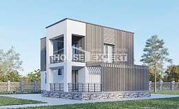 150-017-П Проект двухэтажного дома, простой загородный дом из газобетона, Советск