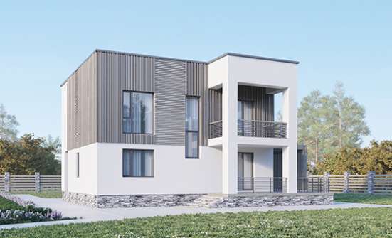150-017-П Проект двухэтажного дома, классический коттедж из поризованных блоков, Калининград