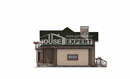 180-010-П Проект двухэтажного дома мансардный этаж и гаражом, классический коттедж из бризолита Гусев, House Expert