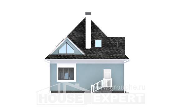 110-001-Л Проект двухэтажного дома мансардой, уютный дом из бризолита Советск, House Expert