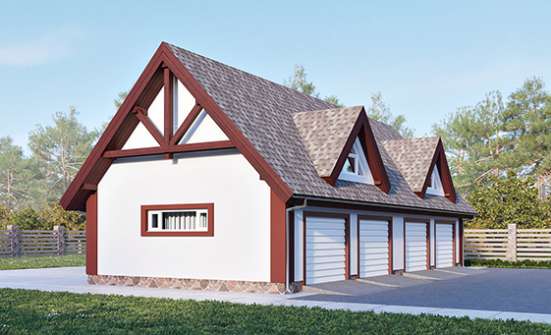 145-002-Л Проект гаража из бризолита Калининград | Проекты домов от House Expert
