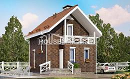 045-001-Л Проект двухэтажного дома мансардный этаж, современный дом из бризолита Калининград, House Expert