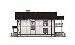 250-002-Л Проект двухэтажного дома с мансардным этажом, гараж, уютный коттедж из кирпича Гусев, House Expert