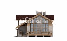 165-002-П Проект двухэтажного дома с мансардой и гаражом, классический коттедж из поризованных блоков Советск, House Expert
