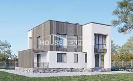 150-017-П Проект двухэтажного дома, недорогой загородный дом из твинблока Калининград, House Expert