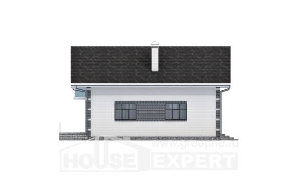 180-001-П Проект двухэтажного дома с мансардным этажом, гараж, доступный дом из газобетона, Гусев