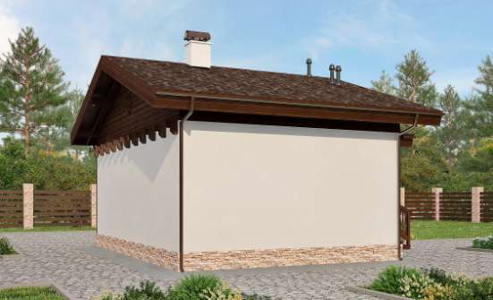 040-003-П Проект бани из бризолита Калининград | Проекты одноэтажных домов от House Expert