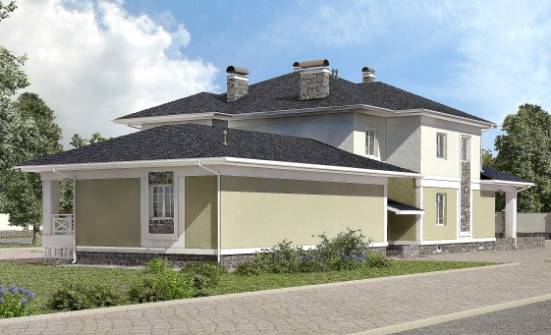 620-001-Л Проект трехэтажного дома и гаражом, красивый дом из арболита Калининград | Проекты домов от House Expert