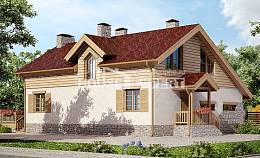 165-002-П Проект двухэтажного дома с мансардой, гараж, небольшой дом из арболита Калининград, House Expert