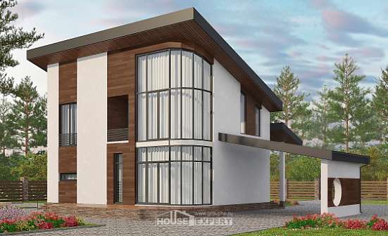 230-001-П Проект двухэтажного дома с мансардным этажом, уютный дом из кирпича, Советск