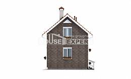 045-001-Л Проект двухэтажного дома с мансардным этажом, доступный загородный дом из пеноблока Советск, House Expert
