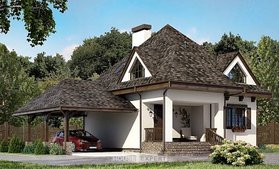 110-002-Л Проект двухэтажного дома с мансардным этажом, гараж, доступный загородный дом из пеноблока, Калининград